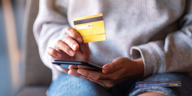 Young person spending
