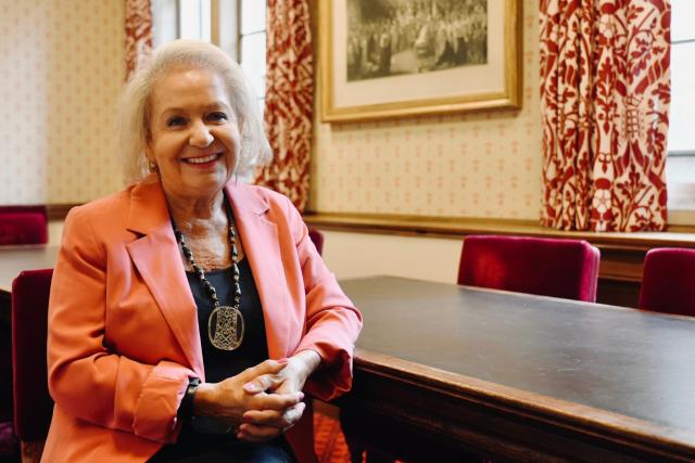 Baroness Winterton smiling to camera